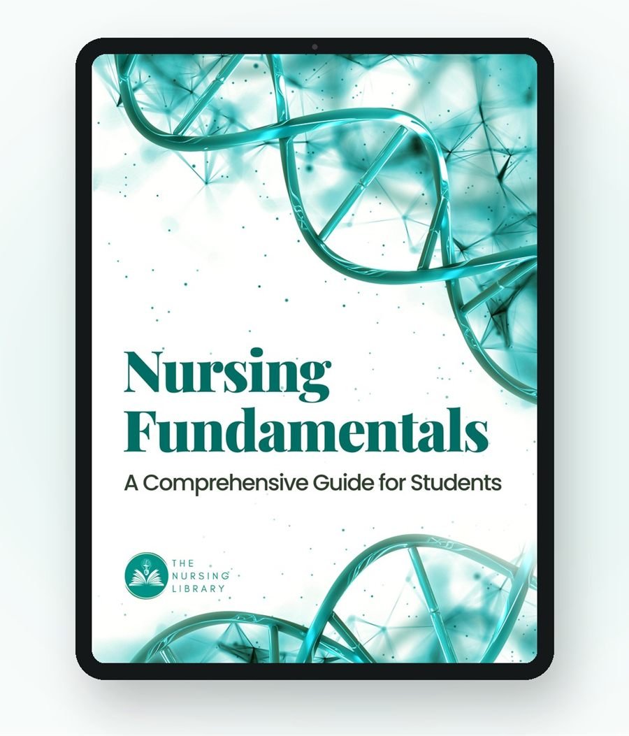 The Nursing Fundamentals cover displayed on a tablet